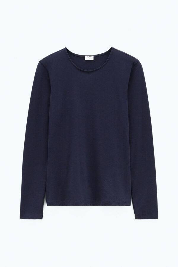 Filippa K Cotton Stretch Long Sleeve Navy