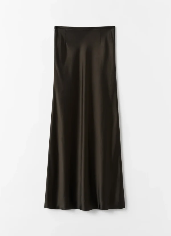 Almada Label - Eni Satin Skirt Chocolate