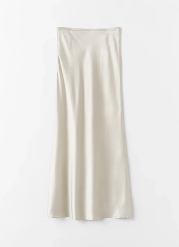 Almada Label - Eni Satin Skirt Pearl