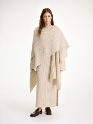 By Malene Birger - Kassillas Wool-Blend Poncho Oyster Gray