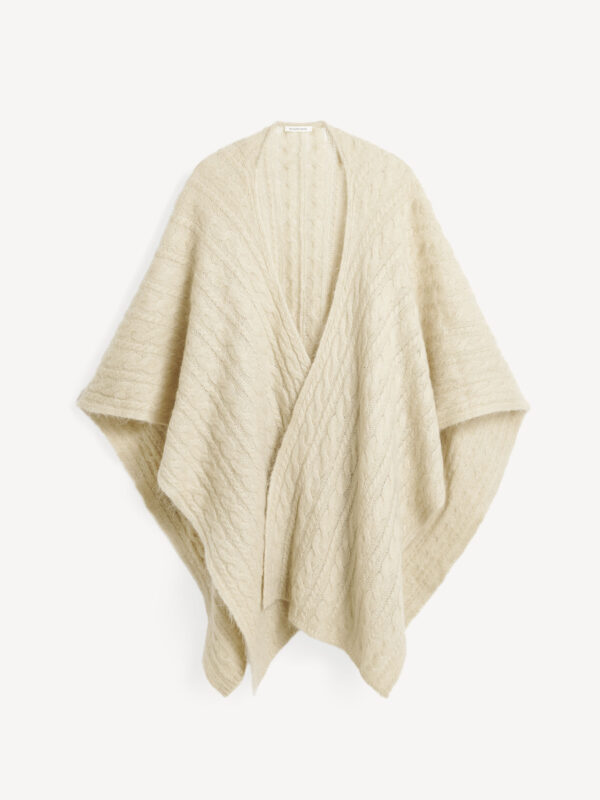 By Malene Birger - Kassillas Wool-Blend Poncho Oyster Gray