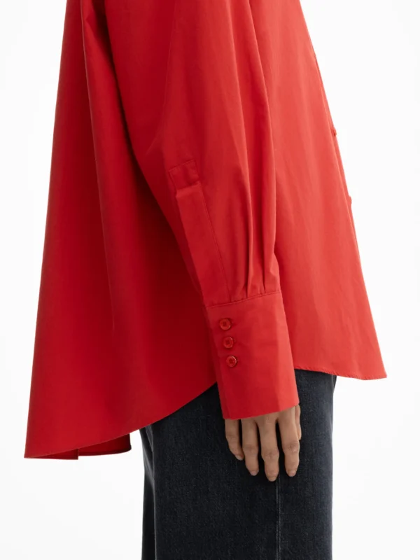 House of Dagmar - Asymmetric Shirt Red