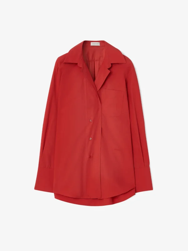 House of Dagmar - Asymmetric Shirt Red