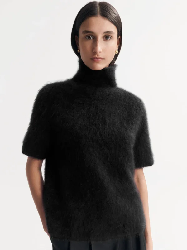 Soft Goat - Brushed Turtleneck Black