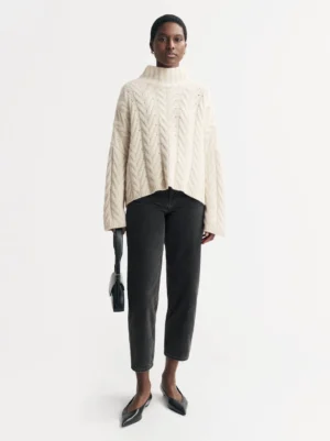 Soft Goat - Cable Knit Turtleneck