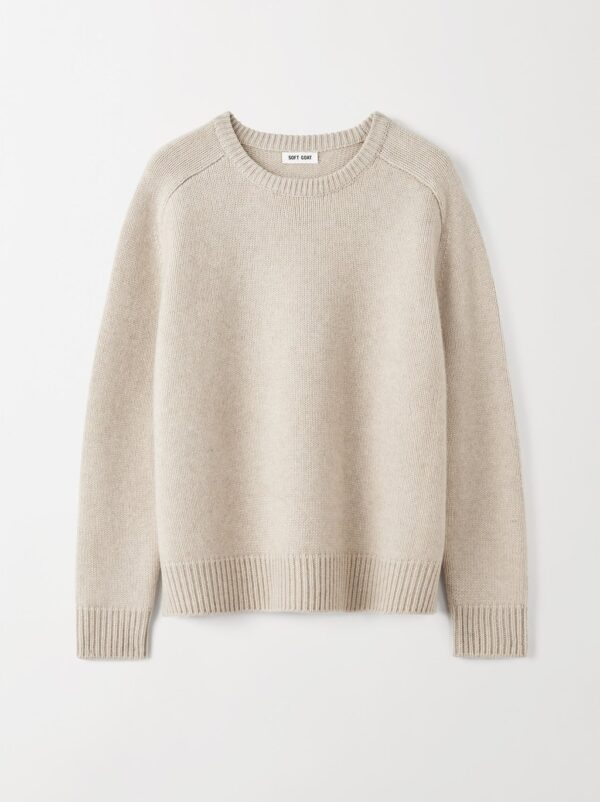 Soft Goat - Chunky Boyfriend Crewneck Natural Sand