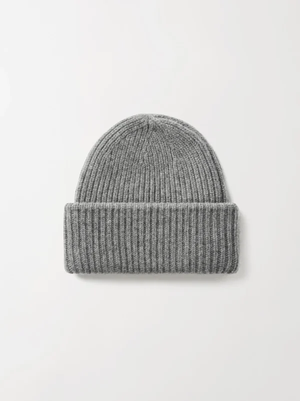 Soft Goat - Ribbed Beanie Grey