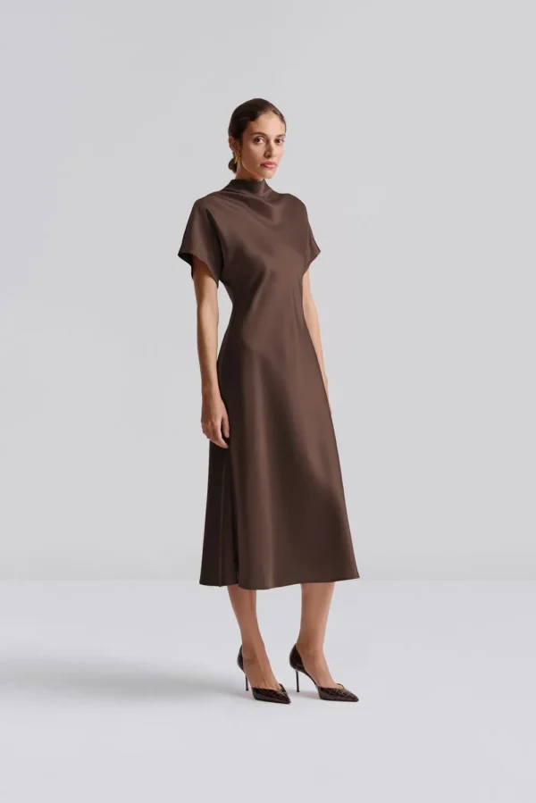 Malina - Alivia Midi Dress Chocolate