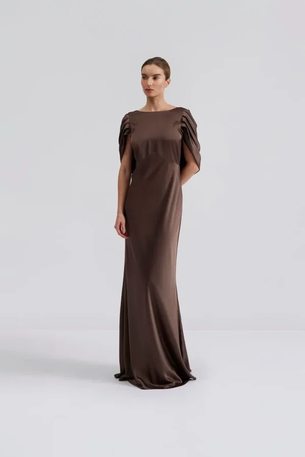 Malina - Louise Maxi Dress Chocolate