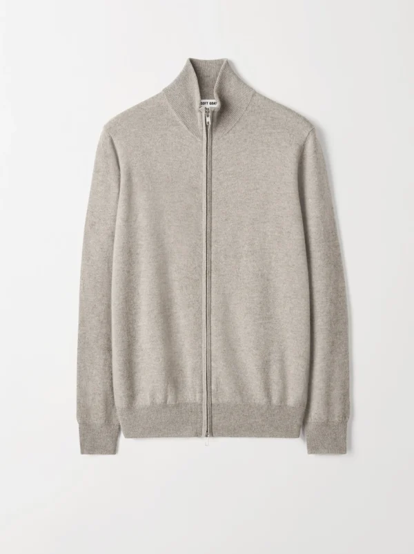 Soft Goat - Men's Full Zip Greige