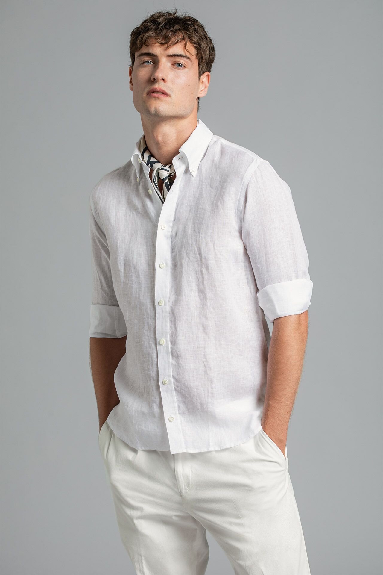 Oscar Jacobson - Harry Slim Linen Shirt