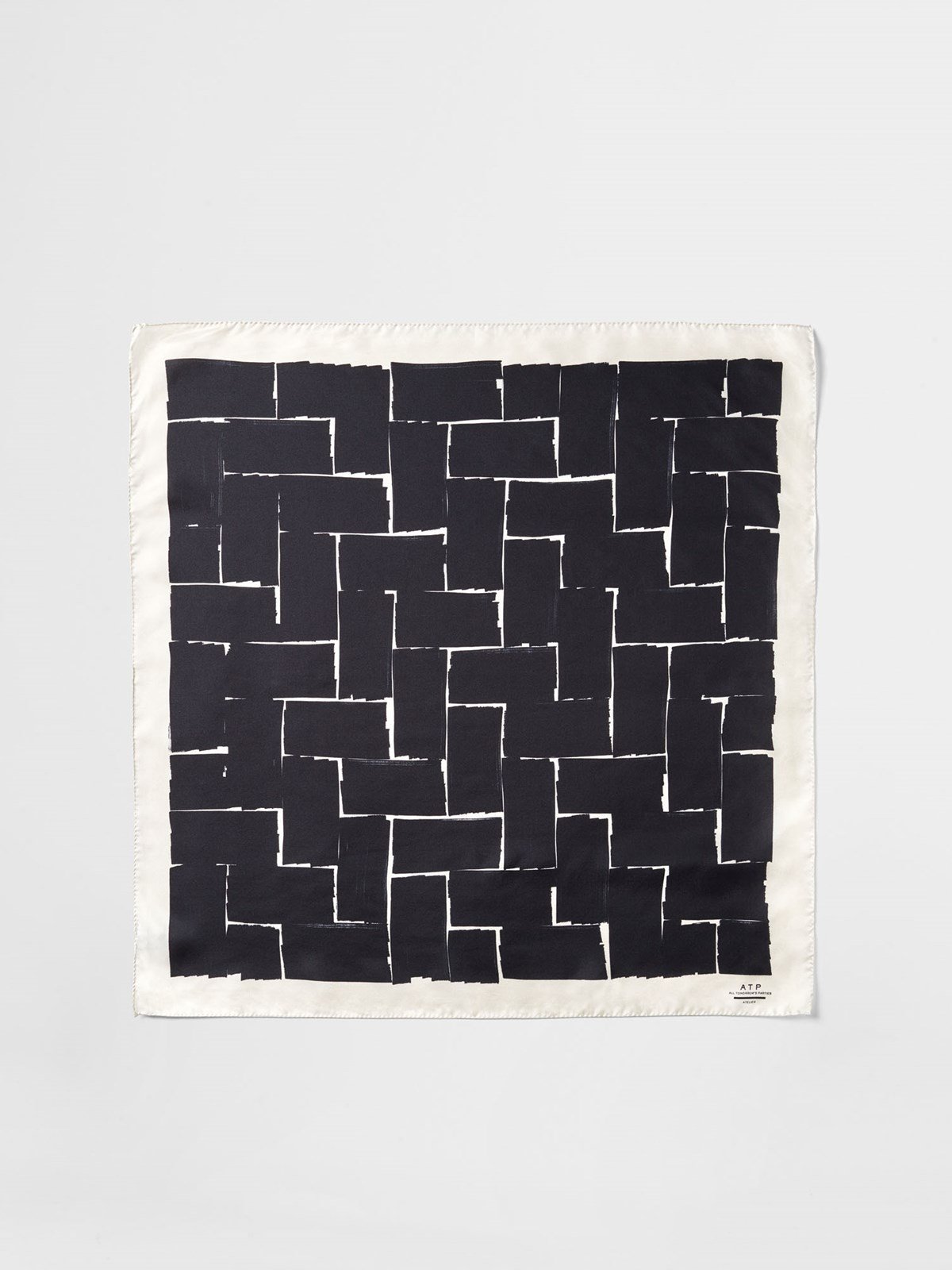 ATP Atelier - ORTANELLA BLACK WHITE SCARF